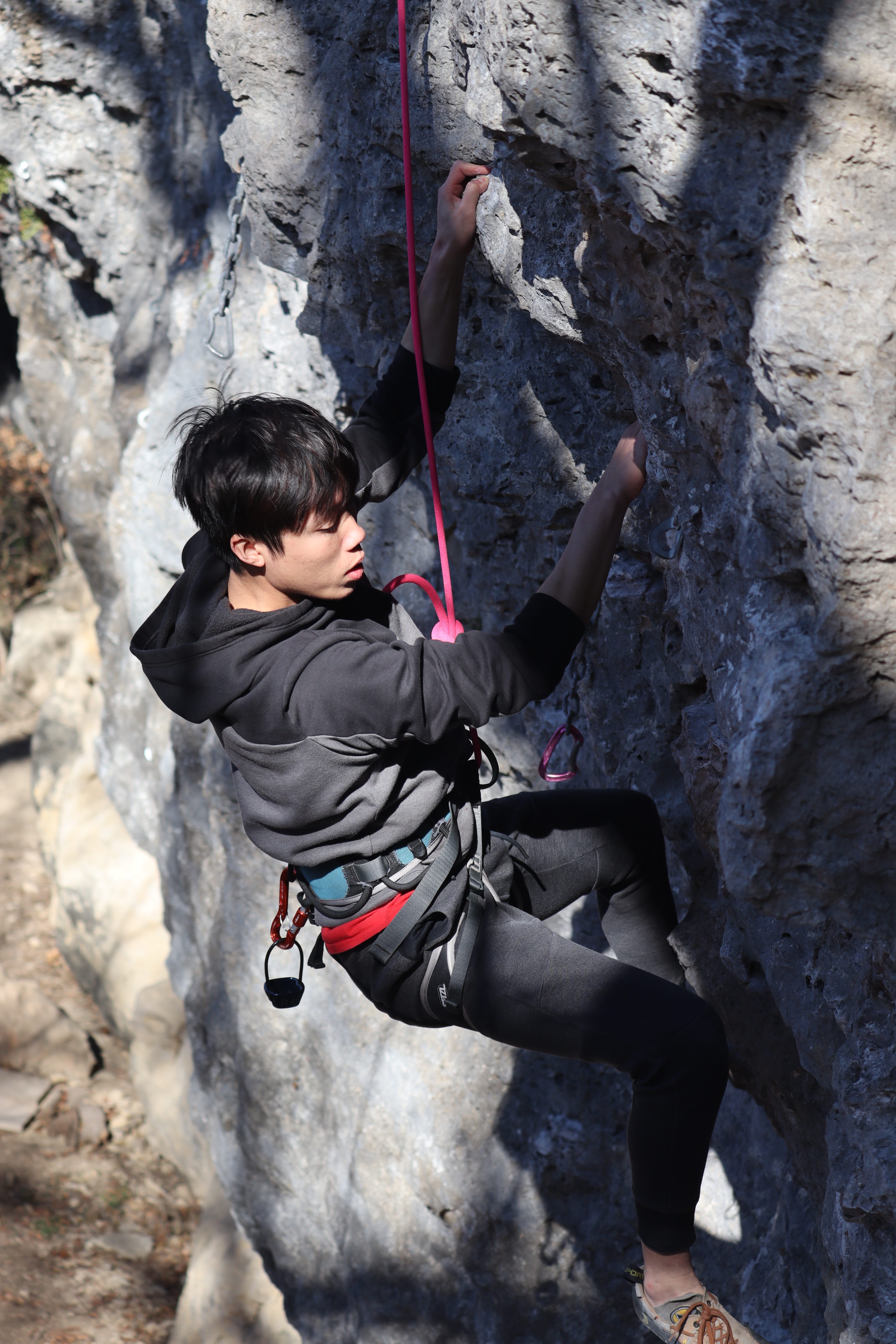 Picture of me rock climbing